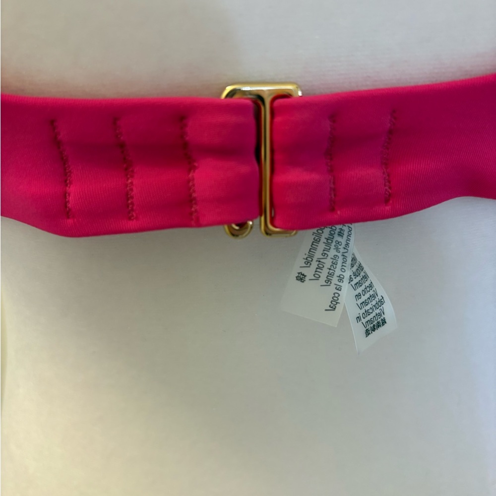 Victoria’s Secret Hot Pink Twist Front Bikini Top Size 36D - Picture 7 of 15